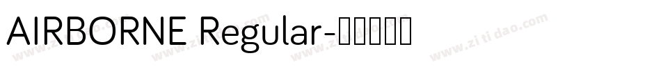 AIRBORNE Regular字体转换
